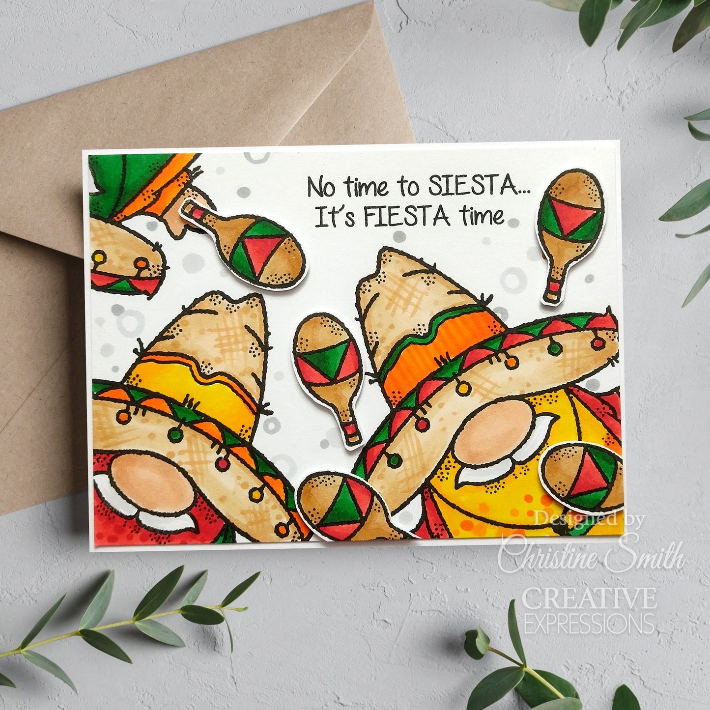 Woodware Clear Singles Fiesta Time 4 in x 6 in Stamp Set