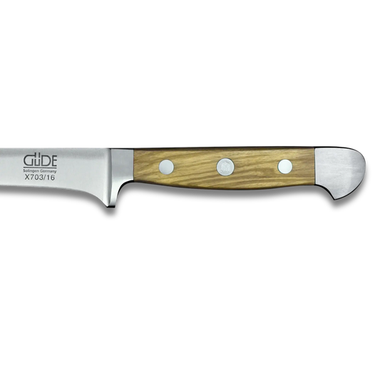 ALPHA OLIVE | Ausbeinmesser 16cm (flexibel) | Geschmiedeter Stahl / Olivenholzgriff