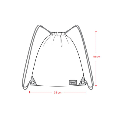 Drawstring Bag Blue Dinosaur Print
