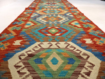 Afghan Maimana Kelimteppich | 84 x 310 cm