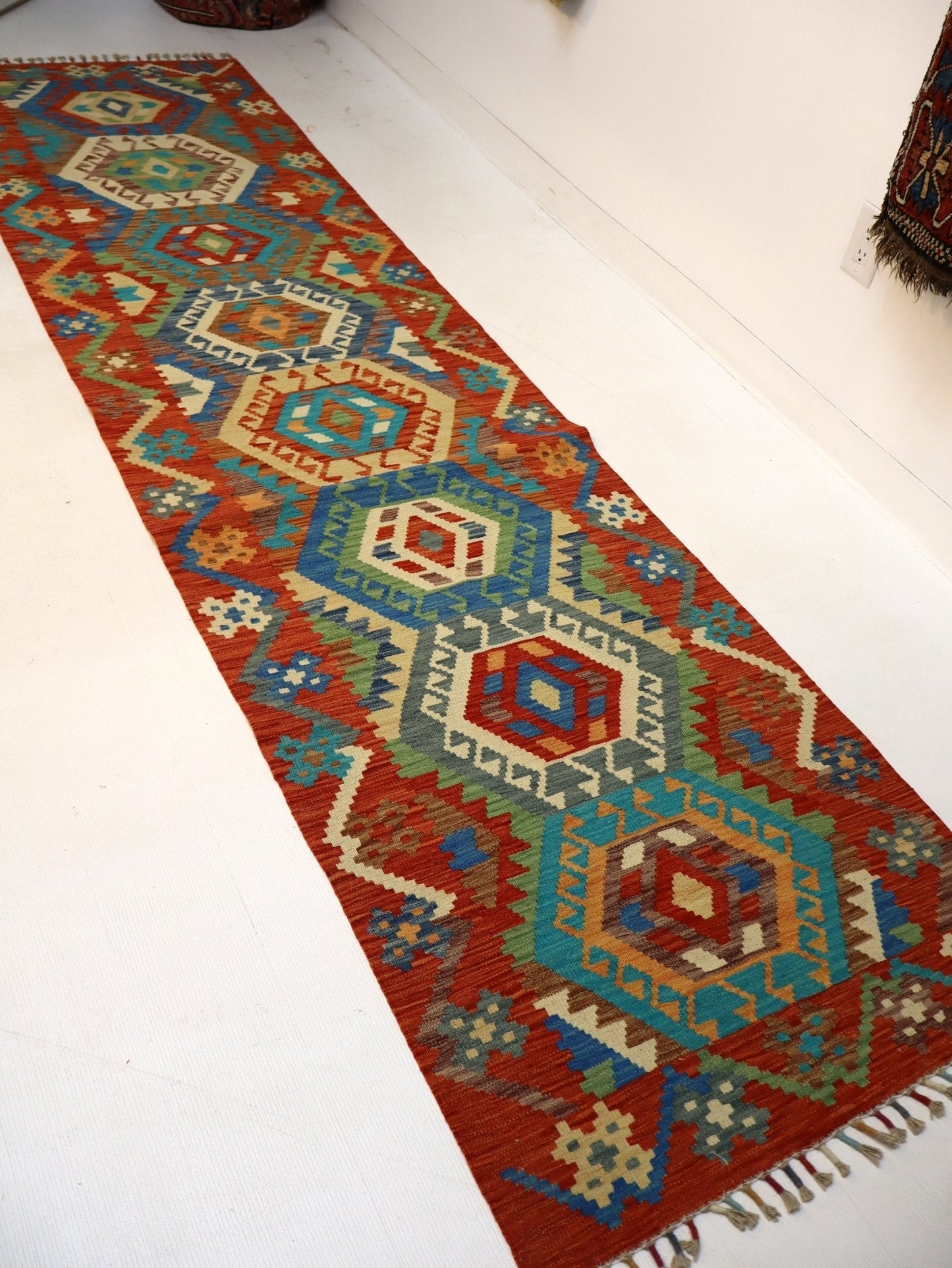 Afghan Maimana Kelimteppich | 84 x 310 cm