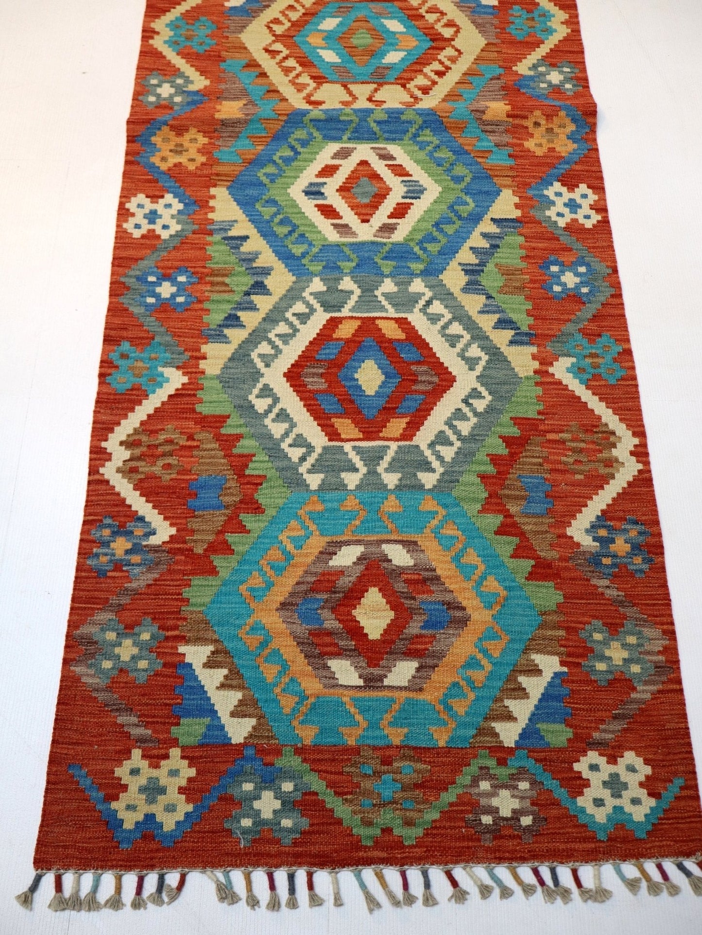 Afghan Maimana Kelimteppich | 84 x 310 cm