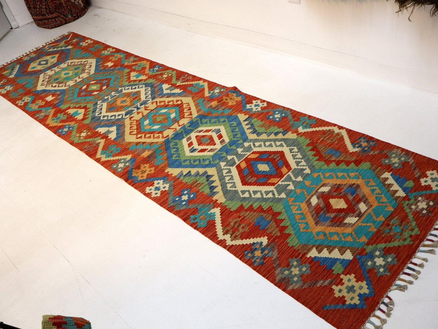 Afghan Maimana Kelimteppich | 84 x 310 cm