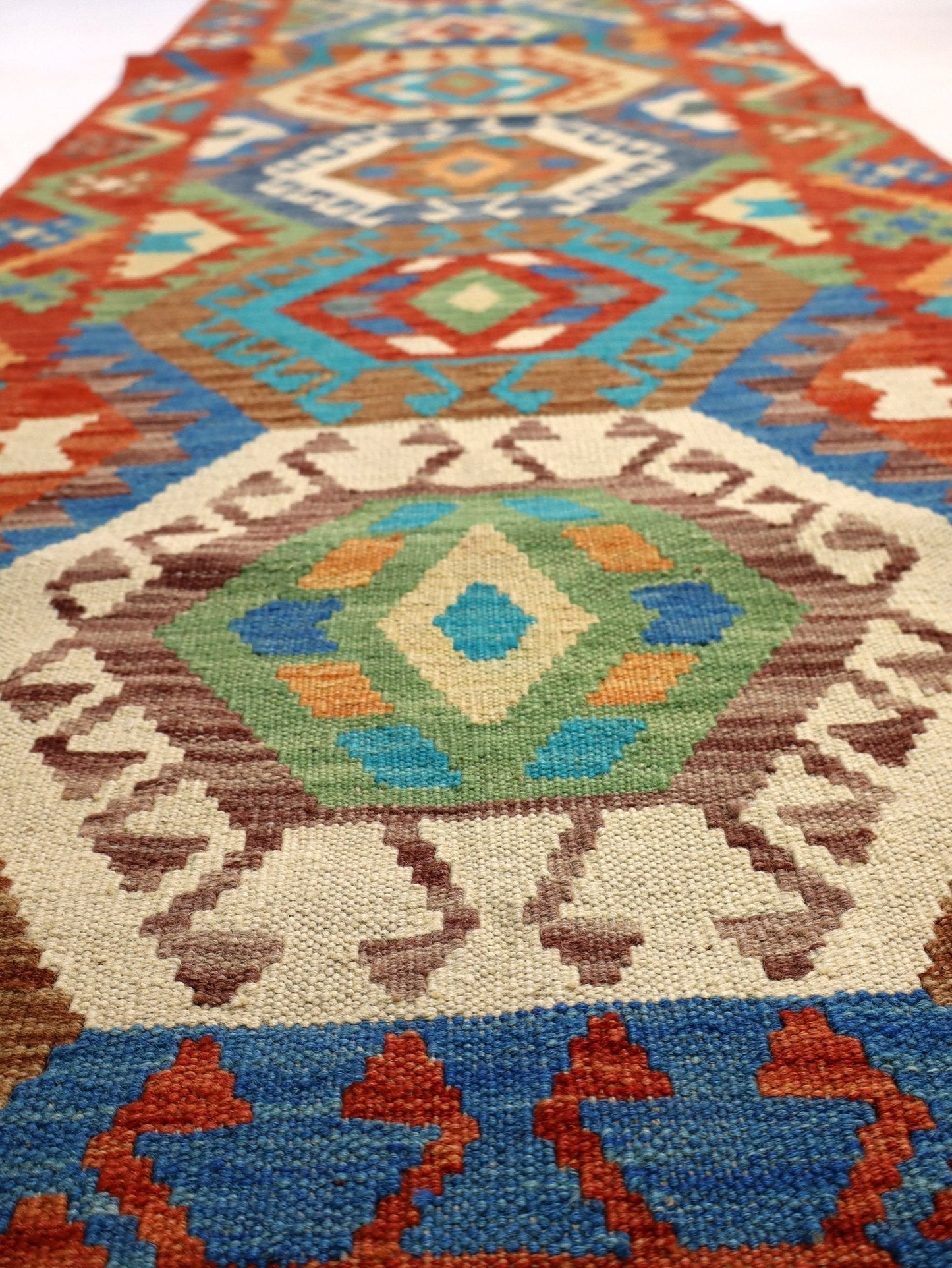 Afghan Maimana Kelimteppich | 84 x 310 cm