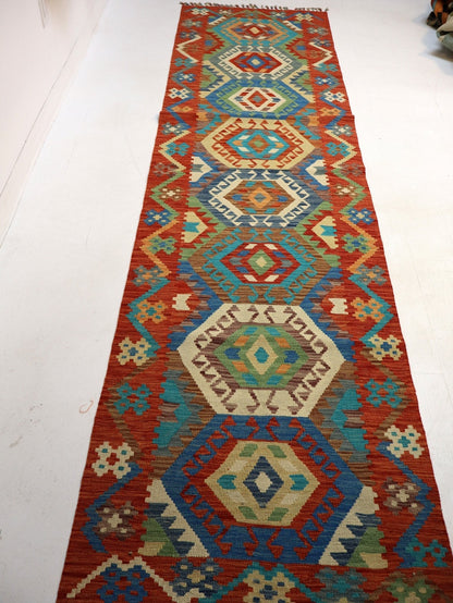 Afghan Maimana Kelimteppich | 84 x 310 cm