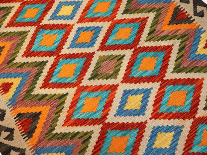 アフガン マイマナ キリムラグ | 102cm x 152cm