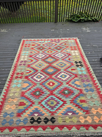 Afghan Maimana Kilim Rug | 5' 10" x 8' 5"