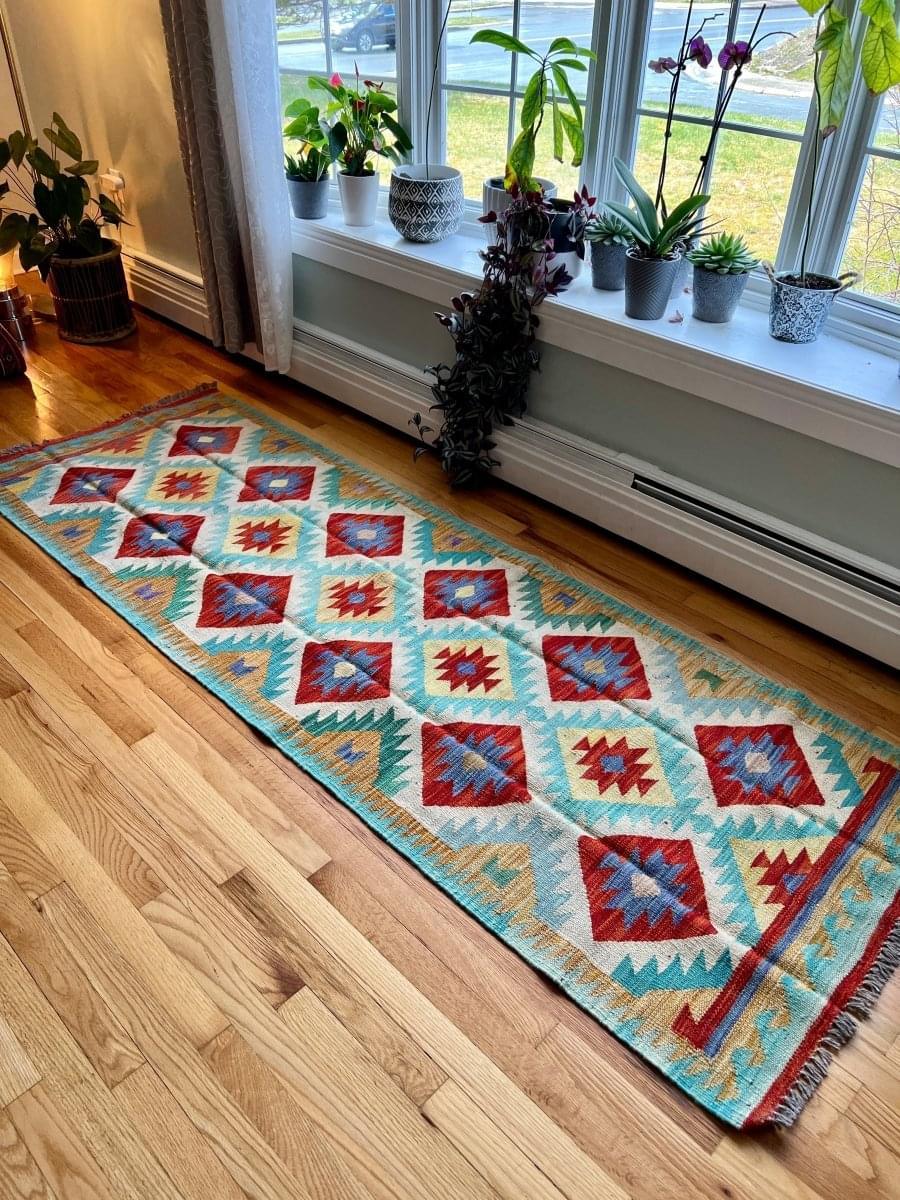 Afghan Maymana Kilim Runner | 8' 2" x 2' 9"