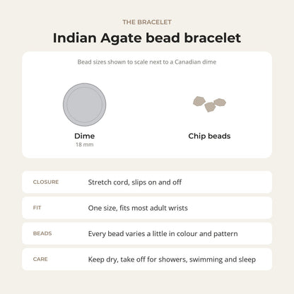 Agate India Chip Bracelet