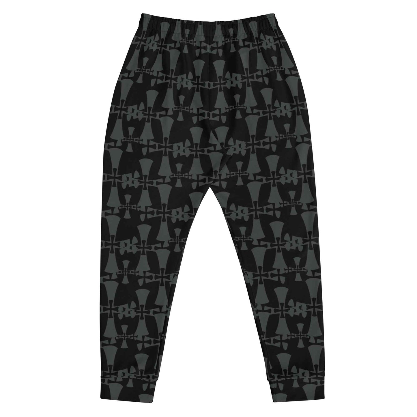 Men's Premium Recycled Fleece Black-Gray Joggers-Allover 3 Crusaders Print
