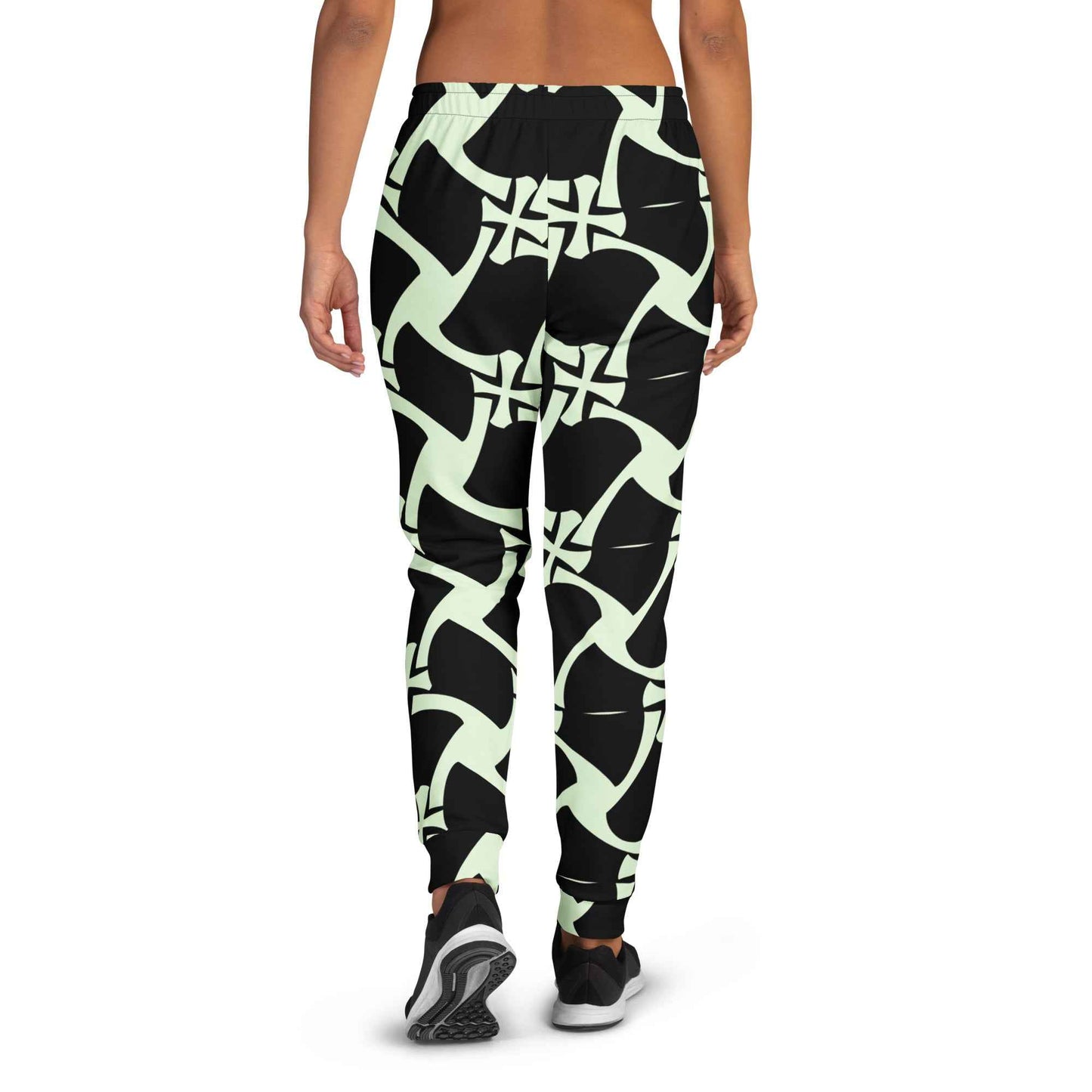 Allover Black Panache Women's Premium Recycled Joggers-Crusader