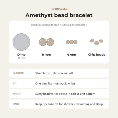 Amethyst Bead Bracelet