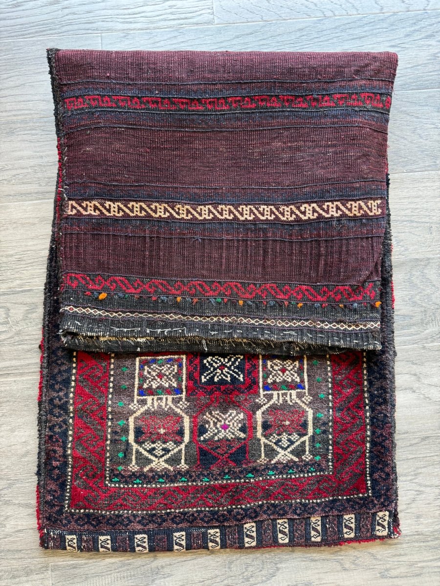 Antike Belutsch-Satteltasche | 0,51 x 1,14 m