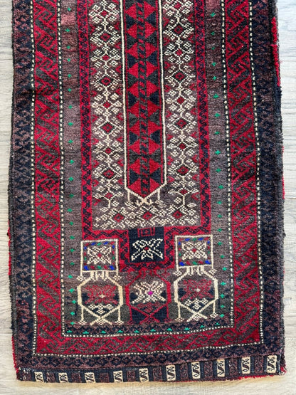 Antike Belutsch-Satteltasche | 0,51 x 1,14 m