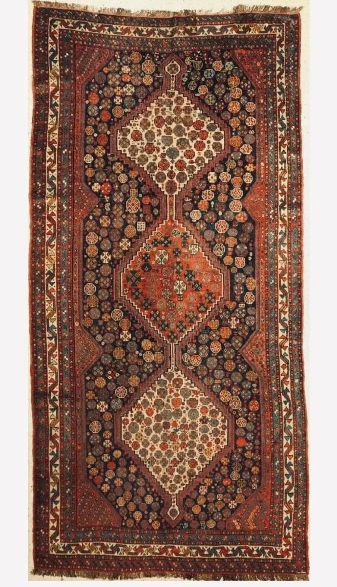 Antiker Khamseh-Teppich| 350 x 170 cm