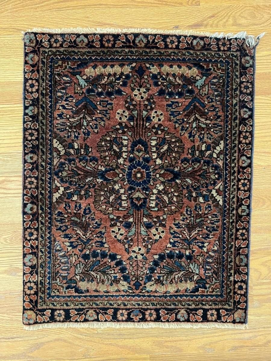 Antiker persischer Sarouk Teppich | 71 x 58 cm