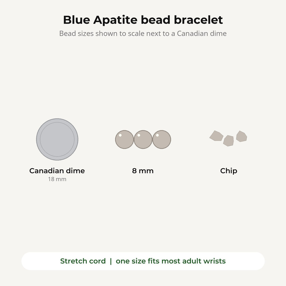 Apatite Blue Bead Bracelet
