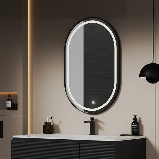 Arco Sense LED Bathroom Mirror, Dimmable, Copper-Free HD Silver Mirror – 22"x34" / 26"x34" / 28"x36"