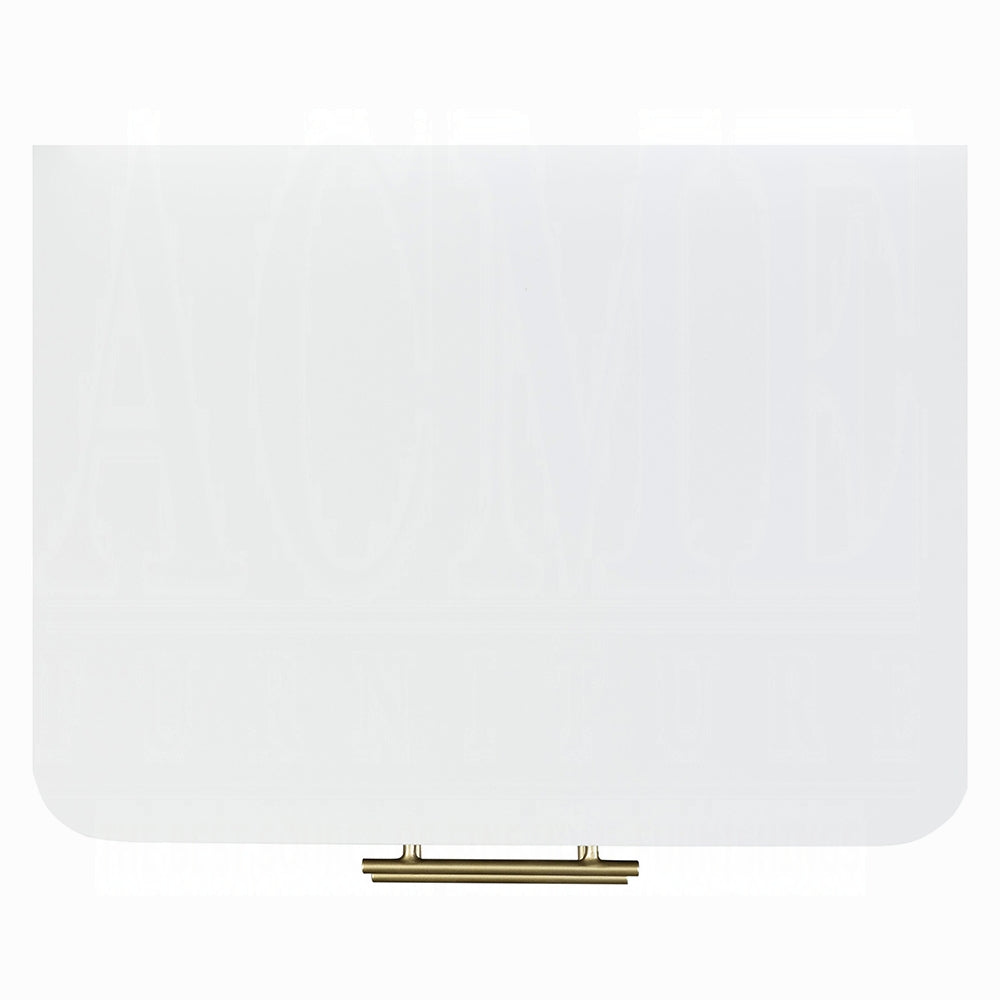 Laffery Luxury Chanel Detail Faux Marble Top Nightstand - Espresso