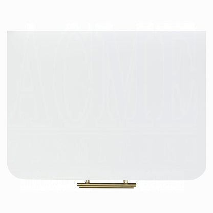 Laffery Luxury Chanel Detail Faux Marble Top Nightstand - Espresso
