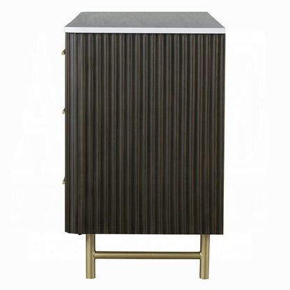 Laffery Luxury Chanel Detail Dresser - Espresso