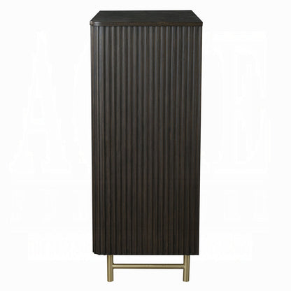 Laffery Luxury Chanel Detail Chest - Espresso