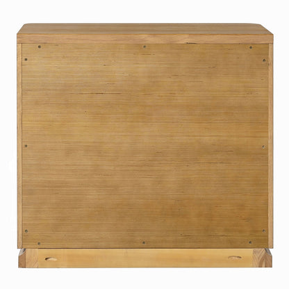 Yami 3 Drawer Wood Nightstand - Beige Oak