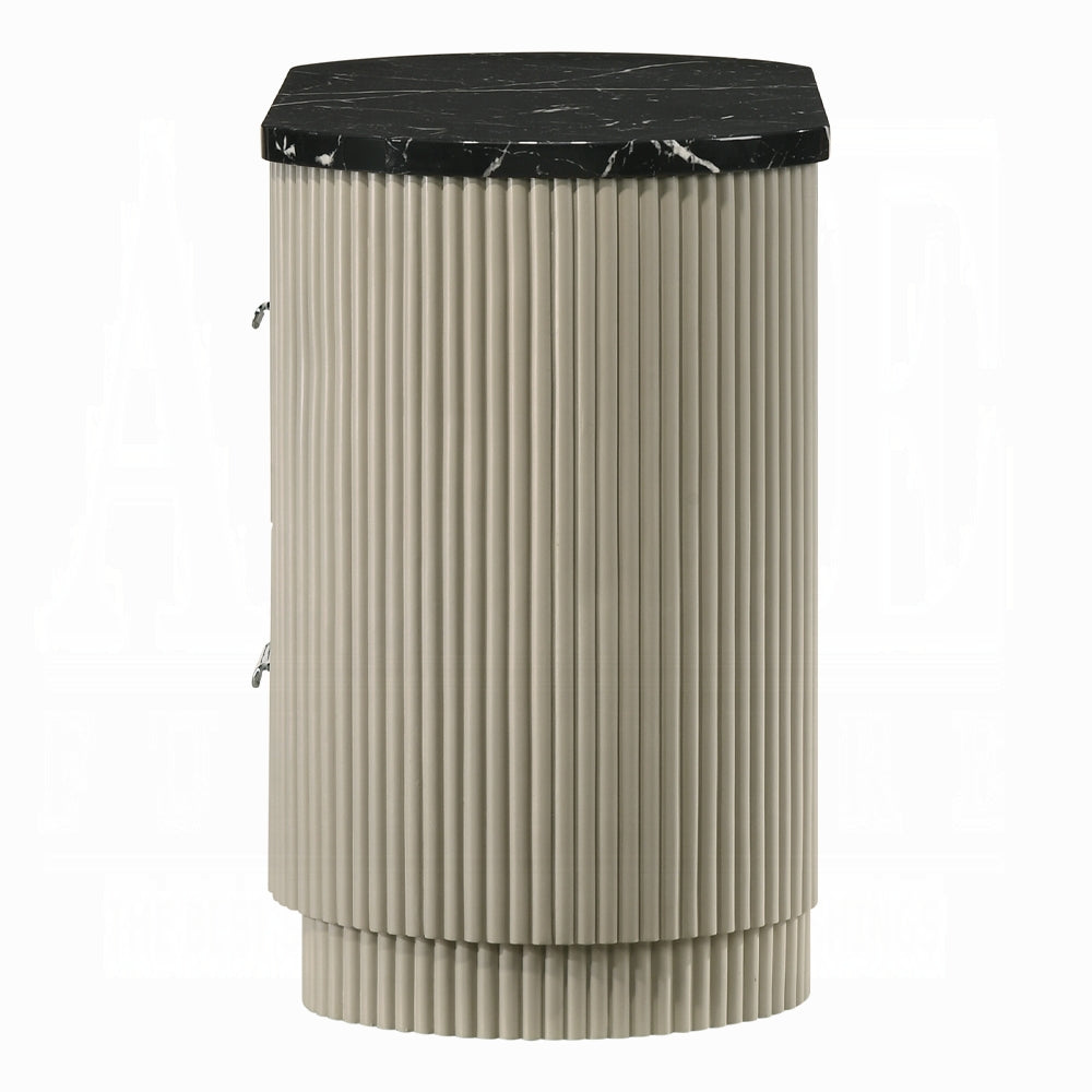 Rhone Luxury Chanel Nightstand - Greyish Beige