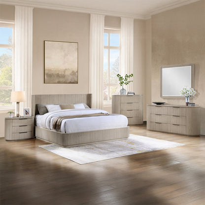 Chianti Luxury Beveled Edge Mirror- Light Oak