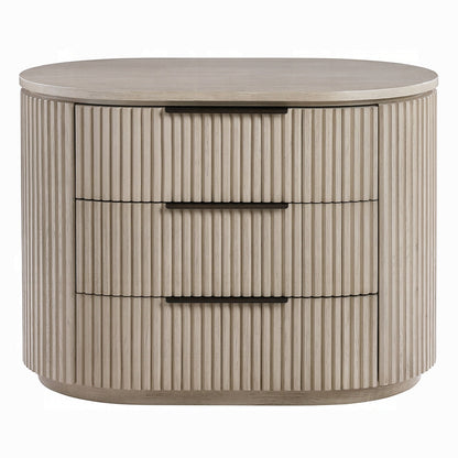 Chianti Luxury Chanel Nightstand w/USB Port - Light Oak