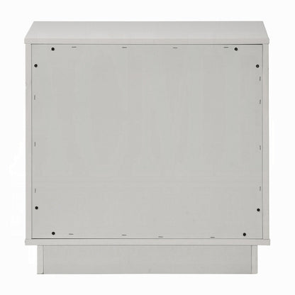 Pearl High Gloss Storage Nightstand - White