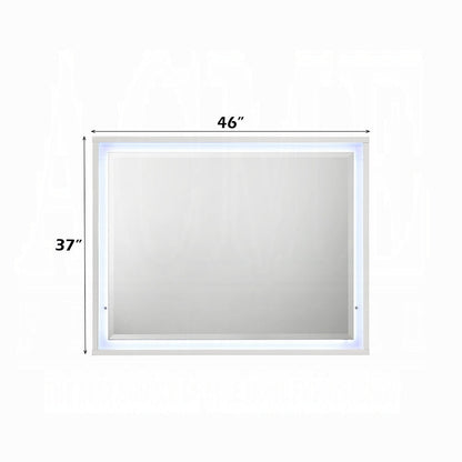 Pearl High Gloss LED Dresser Mirror - White