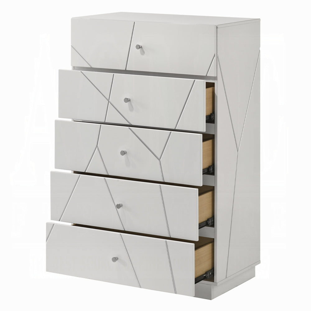 Pearl High Gloss Storage Chest - White