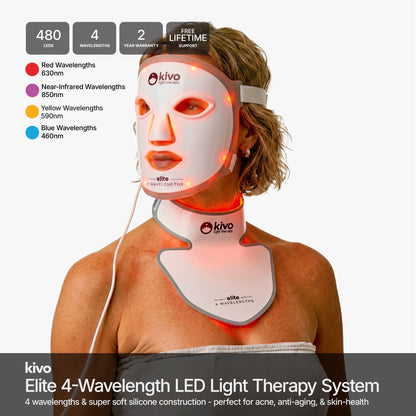 Kivo Elite LED Light Therapy Face + Neck + Chest Mask System