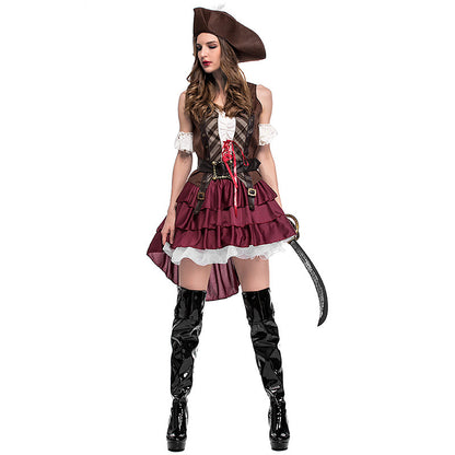 Women’s Halloween Character Costume – Full Outfit with Coat, Skirt and Accessories