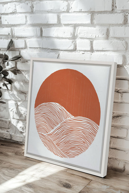 EARTH WAVES, Werk auf gespannter Leinwand