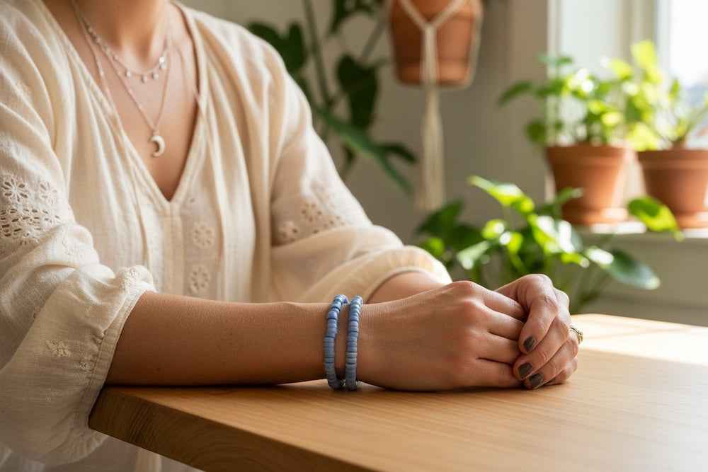 Double Strand Glass Bead Bracelet