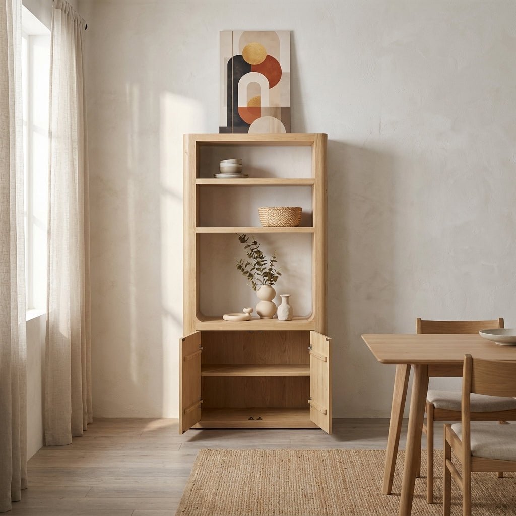 Bramwell Tall Cabinet Rustic Oak