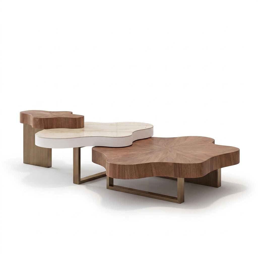BT70 Nordic 3-Tier Modern Coffee Table Set
