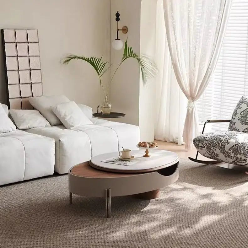 BT77 Smart-Couchtisch: Höhenverstellbar, Ausziehbar, 360-Grad-drehbar