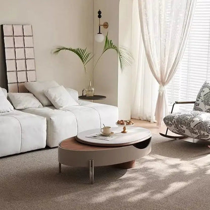 BT77 Smart-Couchtisch: Höhenverstellbar, Ausziehbar, 360-Grad-drehbar