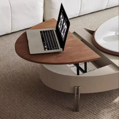 BT77 Smart-Couchtisch: Höhenverstellbar, Ausziehbar, 360-Grad-drehbar