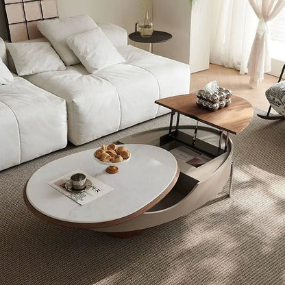 BT77 Smart-Couchtisch: Höhenverstellbar, Ausziehbar, 360-Grad-drehbar
