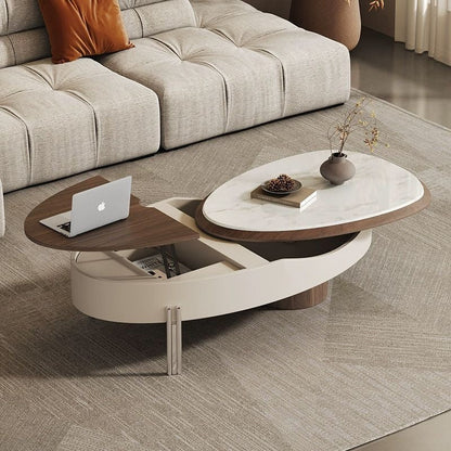 BT77 Smart-Couchtisch: Höhenverstellbar, Ausziehbar, 360-Grad-drehbar