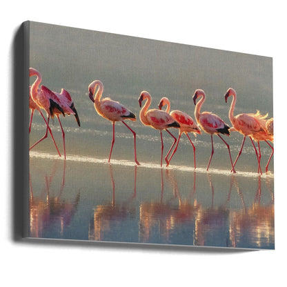 Wandbild Flamingo-Landschaft