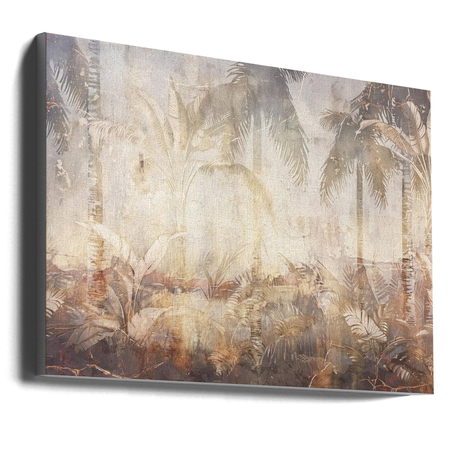 Wandbild Dschungelblätter Kunst Illustration Wanddeko 45