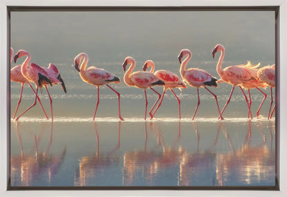 Wandbild Flamingo-Landschaft