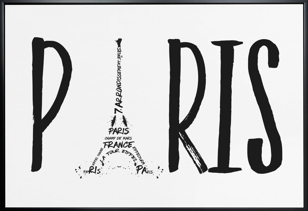 Wall art PARIS Typography