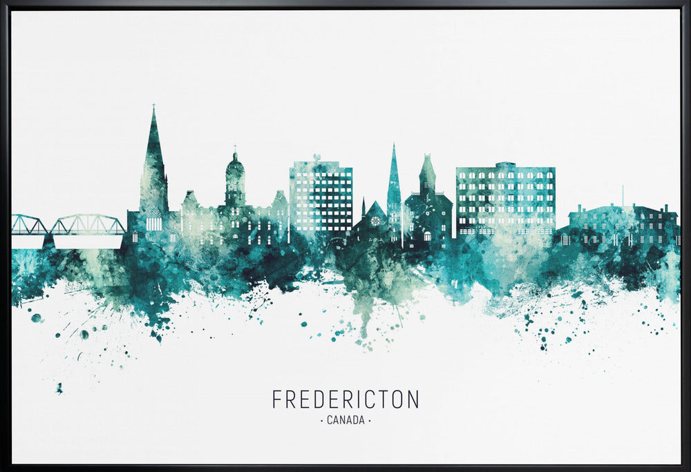 Wandkunst Fredericton Kanada Skyline