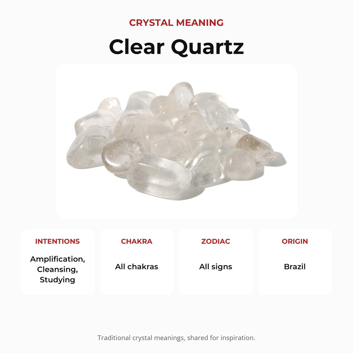 Clear Quartz A Tumbled Stones